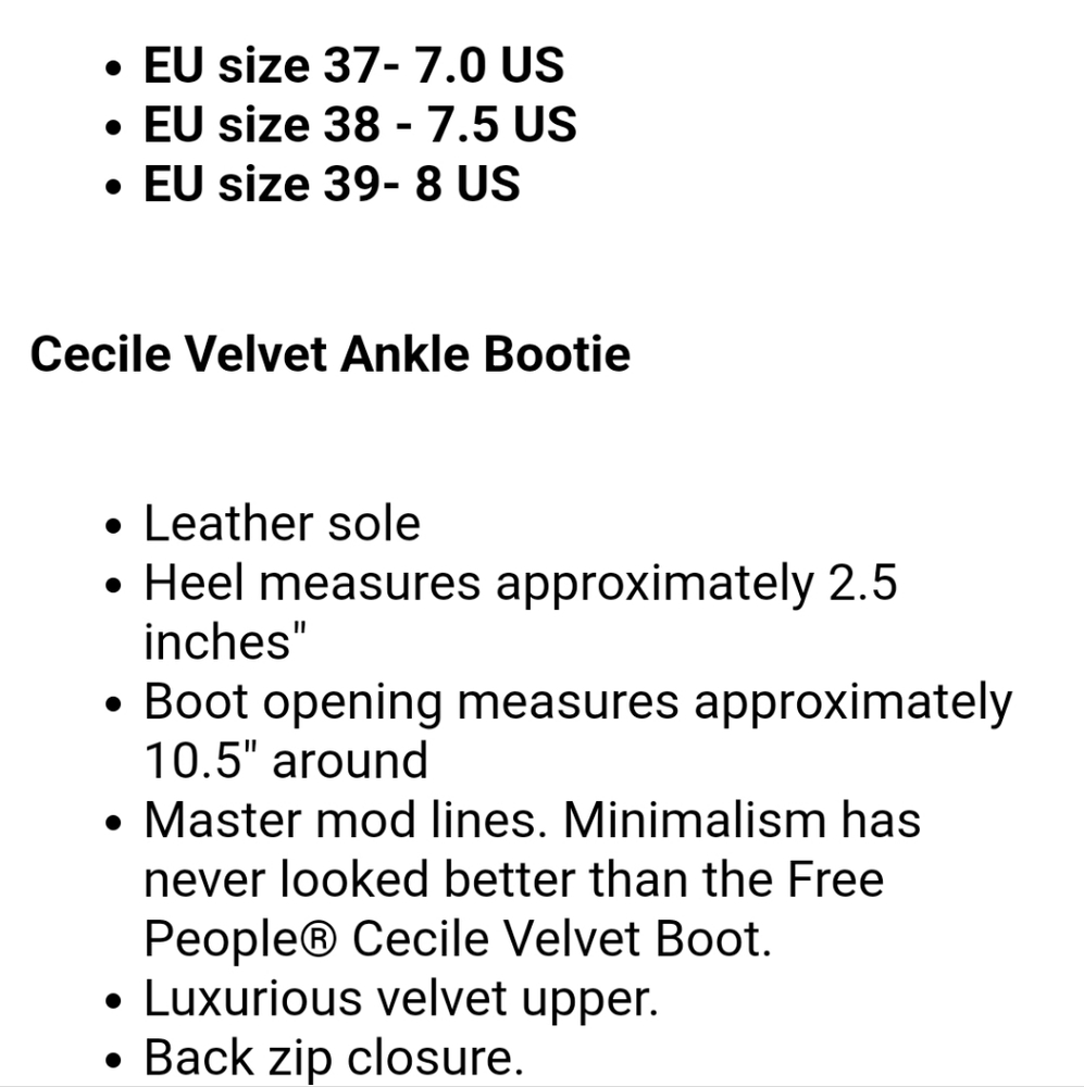 NWOB Free People Cecile Velvet Boots - Picture 7 of 13